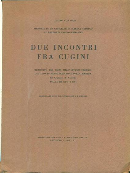 Due incontri fra cugini - Georg Von Hase - copertina