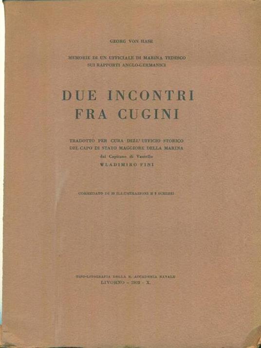 Due incontri fra cugini - Georg Von Hase - copertina