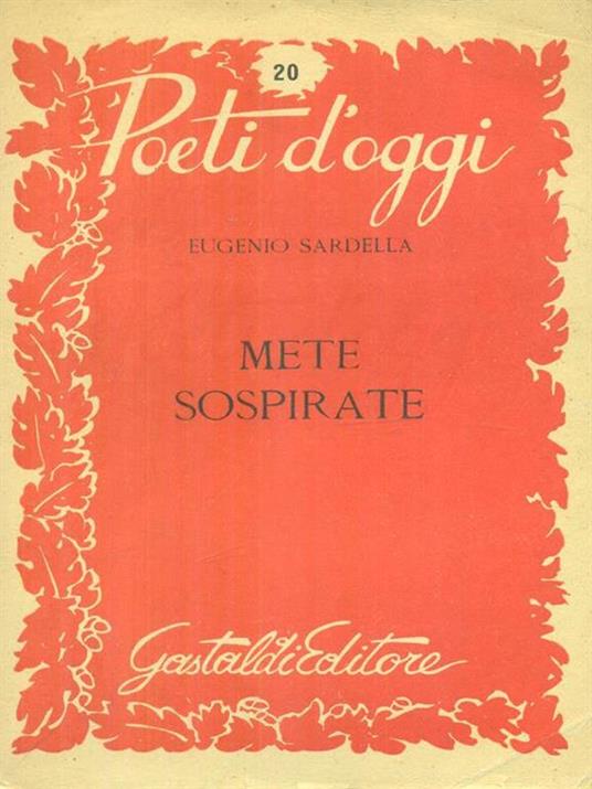 Mete sospirate - Eugenio Gardella - copertina