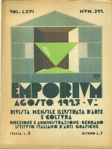 Emporium n. 392/agosto 1927 - copertina