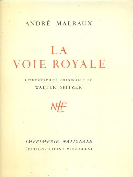 La voie royale - André Malraux - copertina