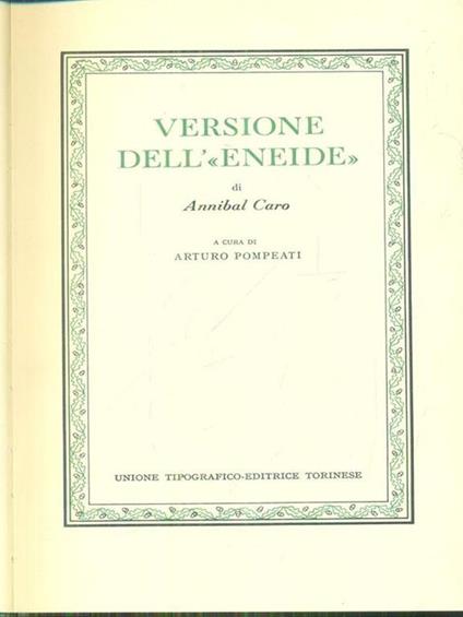 Versione dell'Eneide - Annibal Caro - copertina