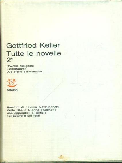 Tutte le novelle 2vv - Gottfried Keller - copertina