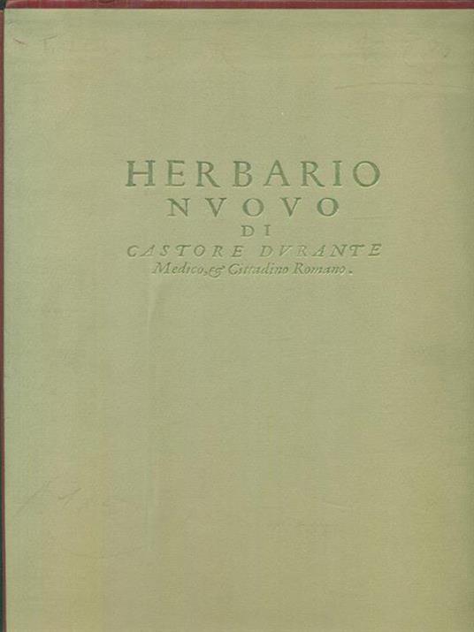 Herbario nuovo - Castore Durante - copertina