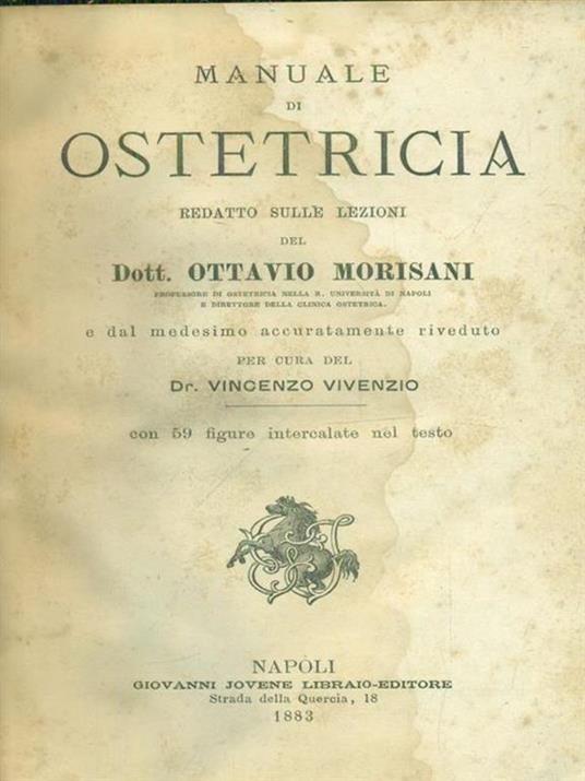 Manuale di ostetricia - Ottavio Morisani - copertina