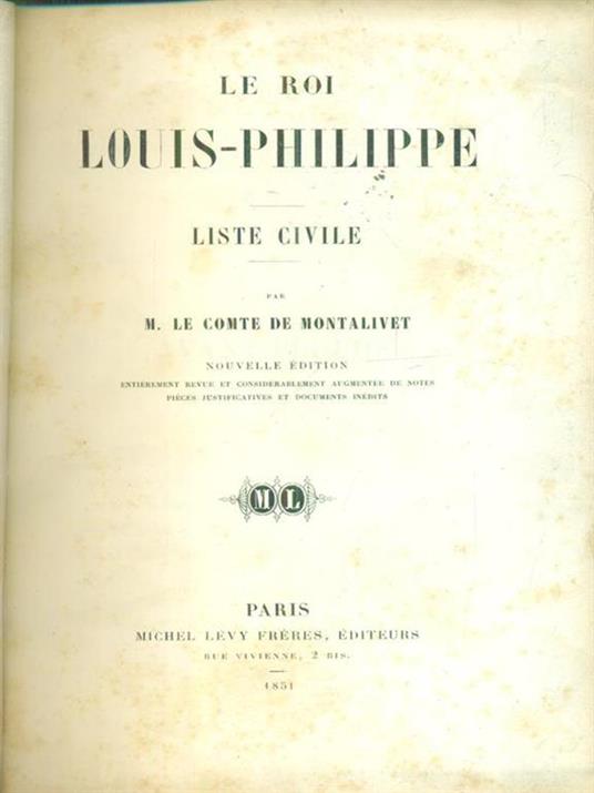 Le roi Louis-Philippe - copertina