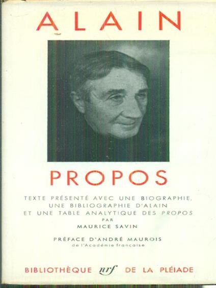 Propos - Alain - copertina