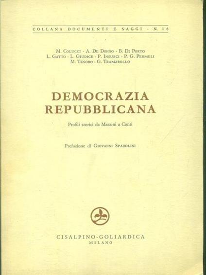 Democrazia repubblicana - copertina