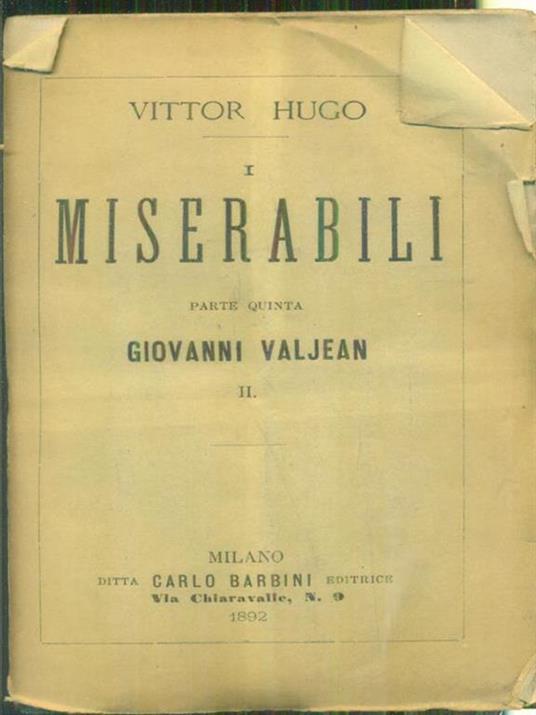 I miserabili 10 vv - Victor Hugo - copertina