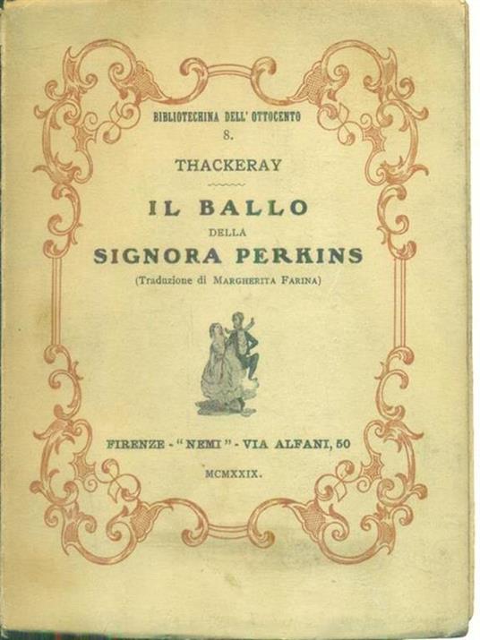 Il ballo della signora Perkins - W.T. Thackeray - copertina