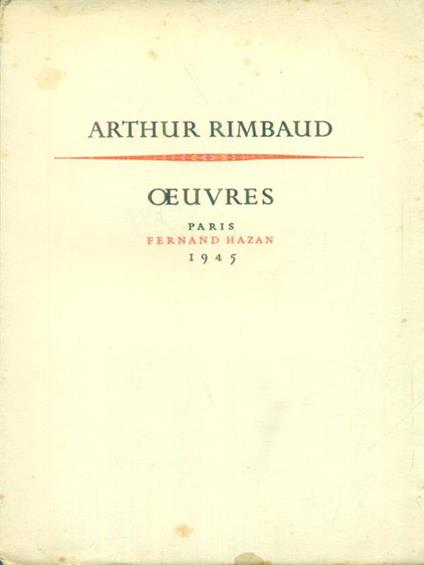 Oeuvres - Arthur Rimbaud - copertina