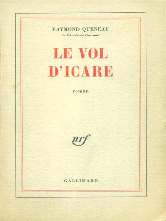 Le vol d'Icare - Raymond Queneau - copertina