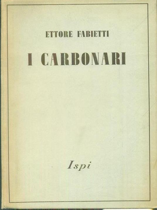 I carbonari - Ettore Fabietti - copertina