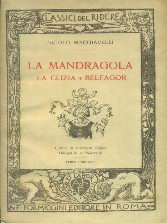 La Mandragola La Clizia Belfagor - Niccolo' Machiavelli - copertina