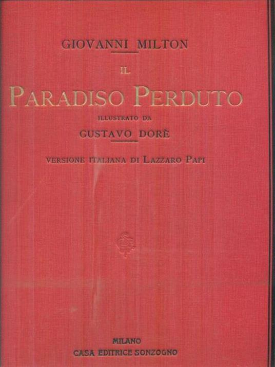 Il paradiso perduto - Giovanni Milton - copertina
