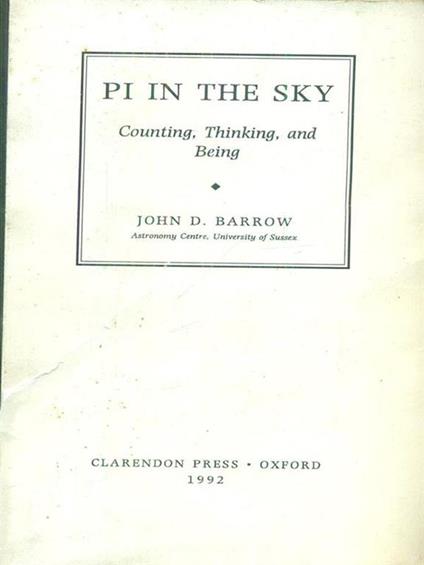 Pi in the sky - John D. Barrow - copertina