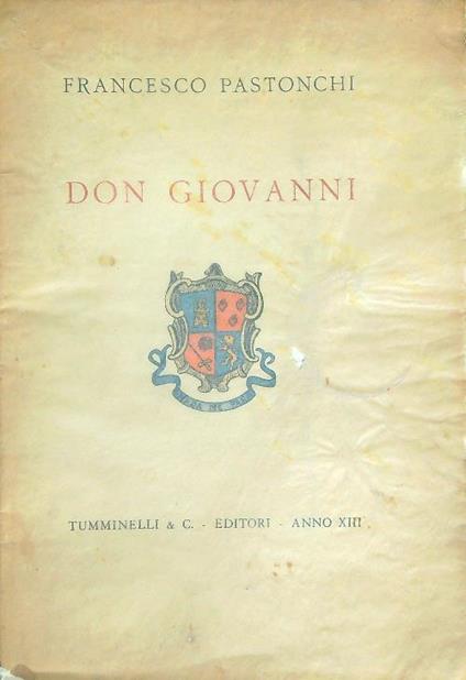 Don Giovanni - Francesco Pastonchi - copertina