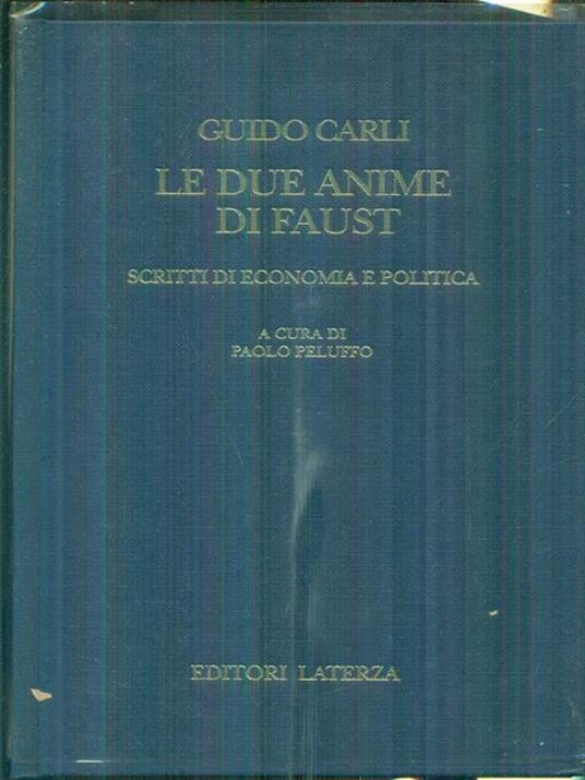 Le due anime di Faust - Guido Carli - copertina