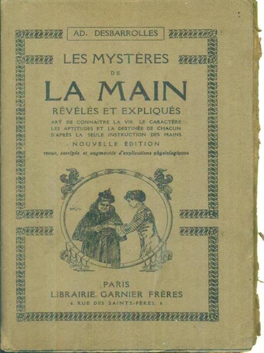 Les mysteres de la main - copertina