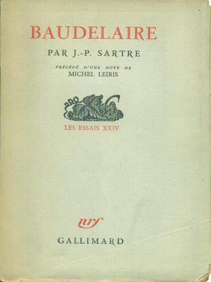 Baudelaire - Jean-Paul Sartre - copertina