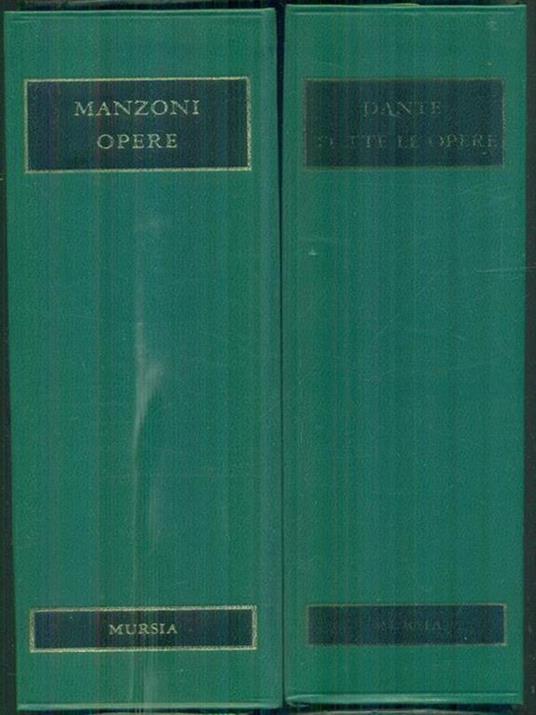Opere 2vv - Dante Alighieri,Manzoni - copertina