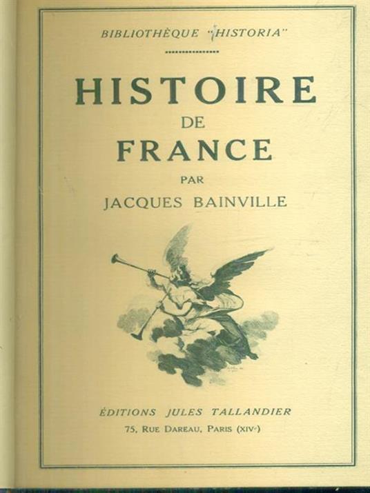 Histoire de France 2vv - Jacques Bainville - copertina