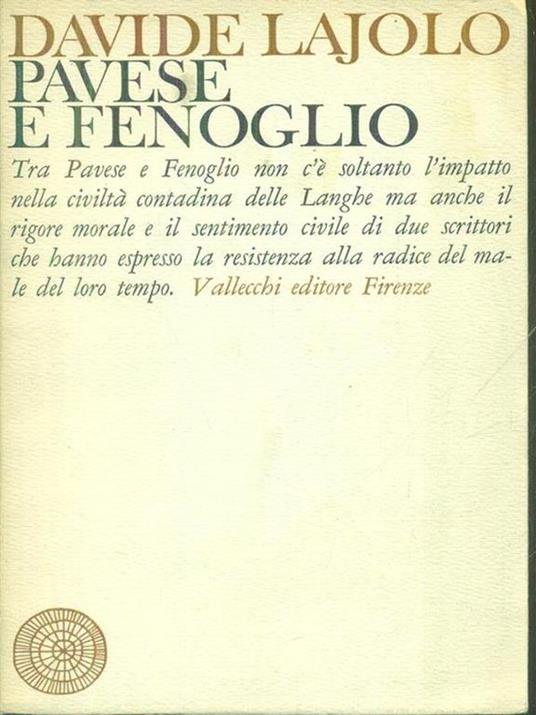 Pavese e Fenoglio - Davide Lajolo - copertina