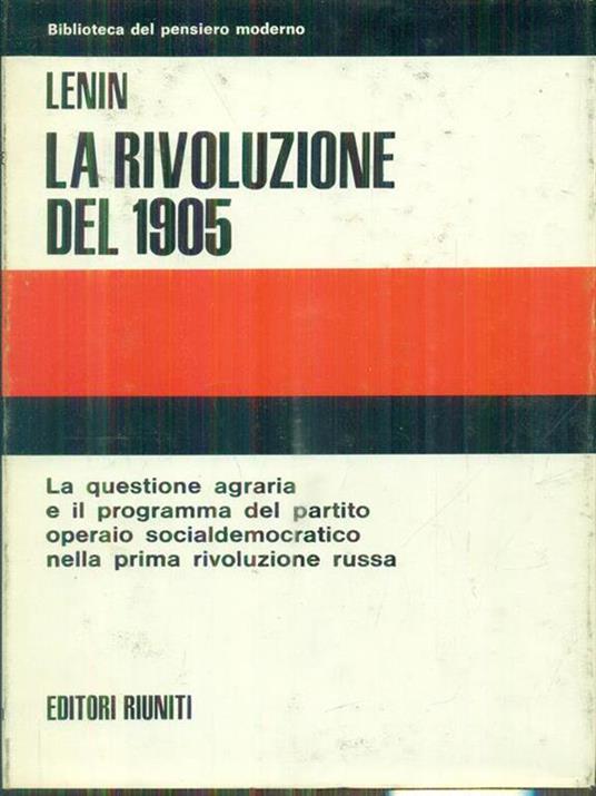 La rivoluzione del 1905 vol. **: La riforma agraria - Lenin - copertina