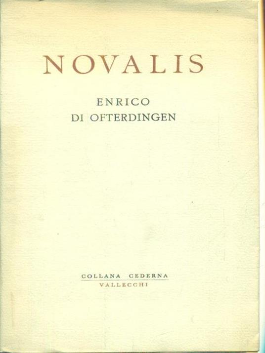 Enrico di Ofterdingen - Novalis - copertina