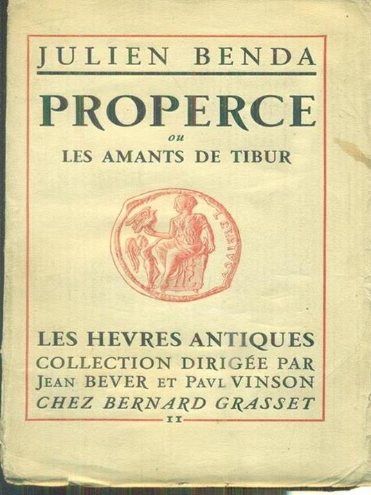 Properce - Julien Benda - copertina