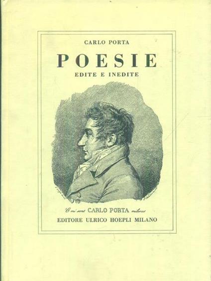 Poesie edite e inedite - Carlo Porta - copertina