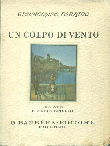 Un colpo di vento - Giovacchino Forzano - copertina