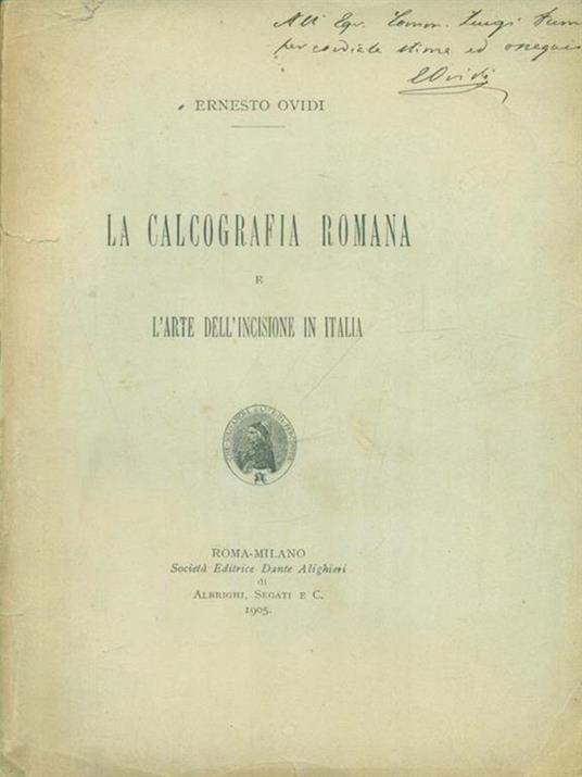 La calcografia romana e l'arte dell'incisione in Italia - copertina