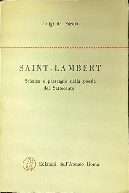 Saint-Lambert - Luigi De Nardis - copertina