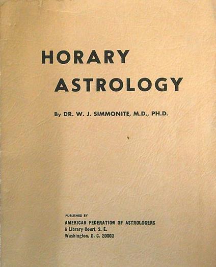 Horary Astrology - copertina