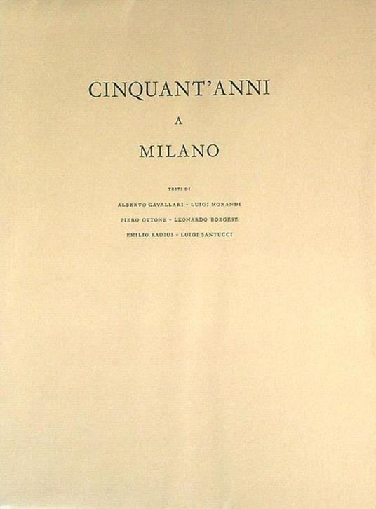 Cinquant'anni a Milano - copertina