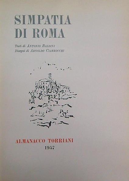Simpatia di Roma - Antonio Baldini,Arnoldo Ciarrocchi - copertina