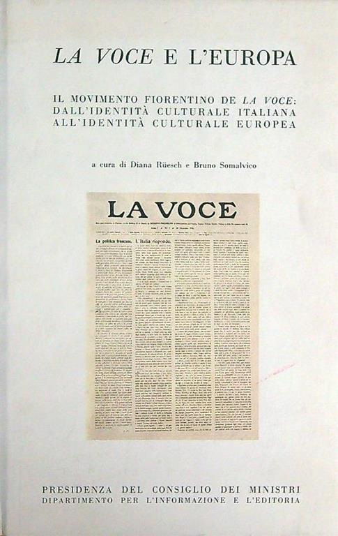 voce e l'Europa - Diana Ruesch - copertina