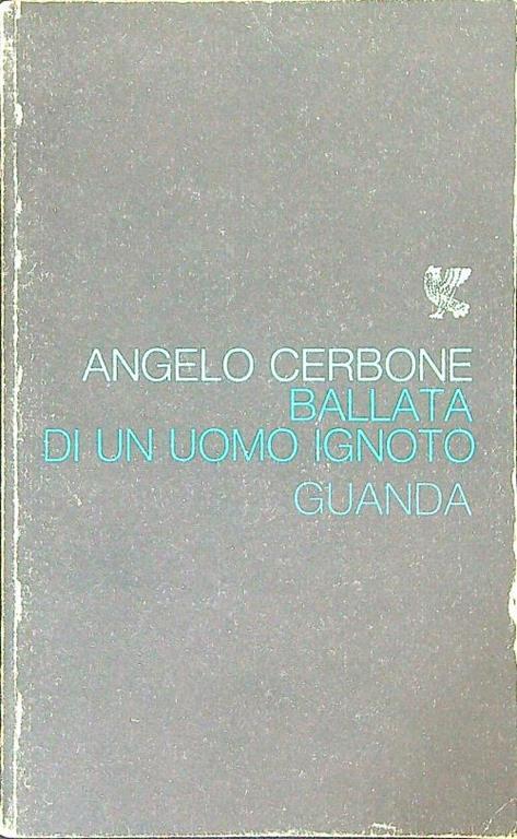 Ballata di un uomo ignoto - Angelo Carbone - copertina