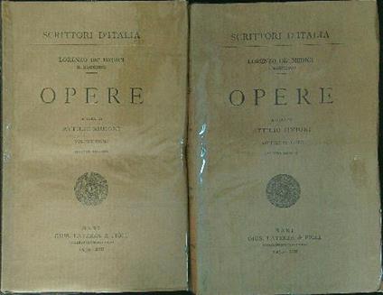 Lorenzo Dè Medici Opere 2 vv - Attilio Simioni - copertina