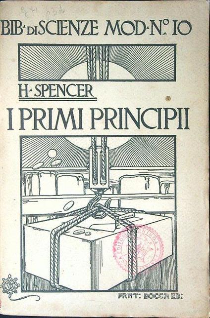 primi principii - H. Spencer - copertina