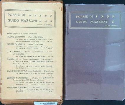 Poesie di Guido Mazzoni - Guido Mazzoni - copertina