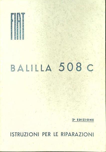 Fiat Balilla 508 C - copertina