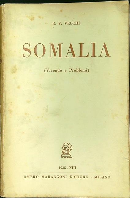 Somalia - B.V. Vecchi - copertina