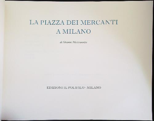 La piazza dei mercanti a Milano - Gianni Mezzanotte - copertina