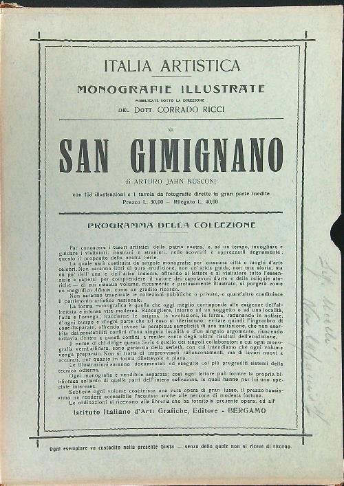 San Gimignano - Arturo Jahn Rusconi - copertina