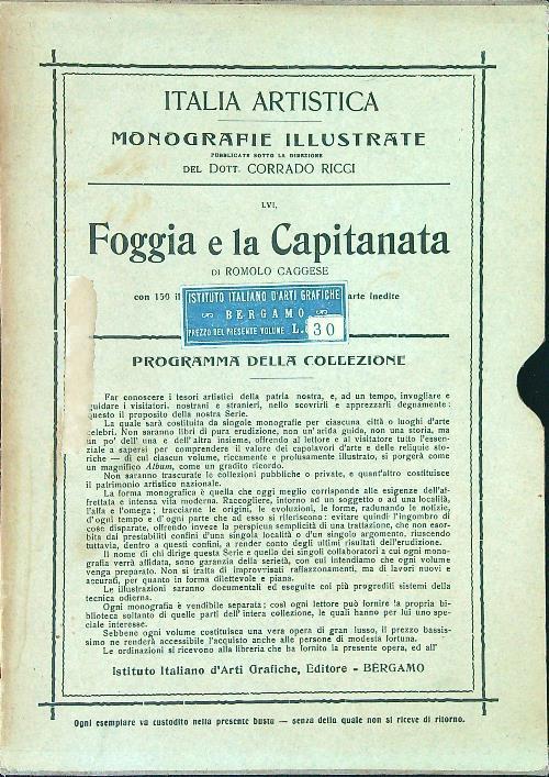 Foggia e la Capitanata - Romolo Caggese - copertina