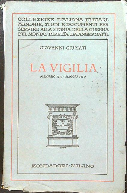 La vigilia - Giovanni Giuriati - copertina