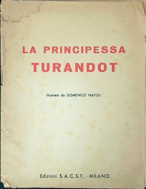 La principessa Turandot - Domenico Tattoli - copertina