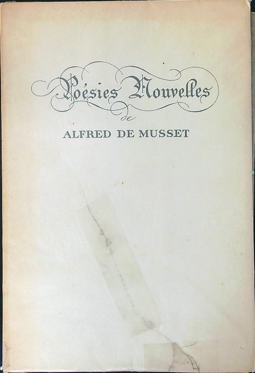 Poesies nouvelles - Alfred de Musset - copertina